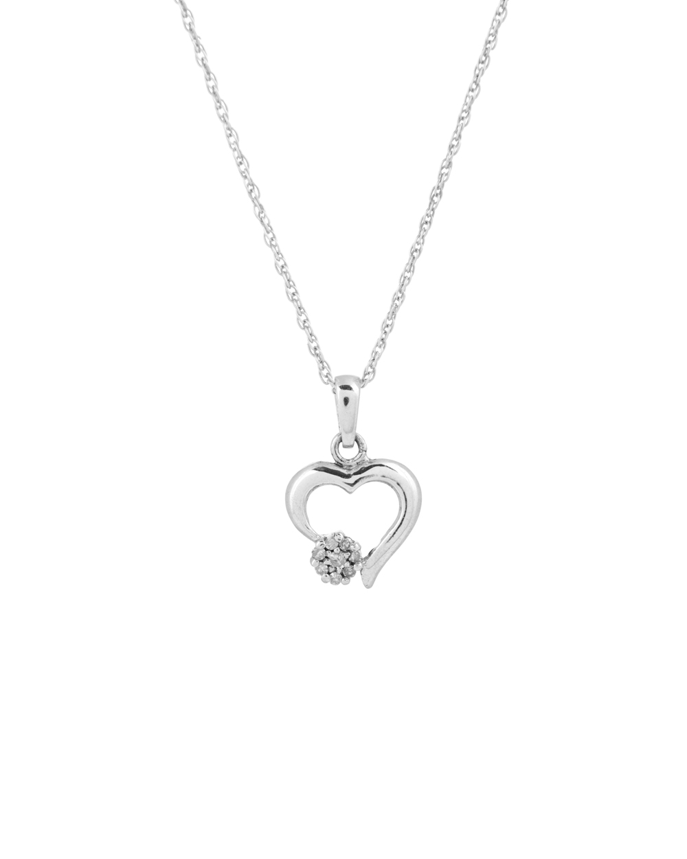 1000x1250 Buy Elegant 925 Sterling Silver Heart Shaped Diamond Pendant