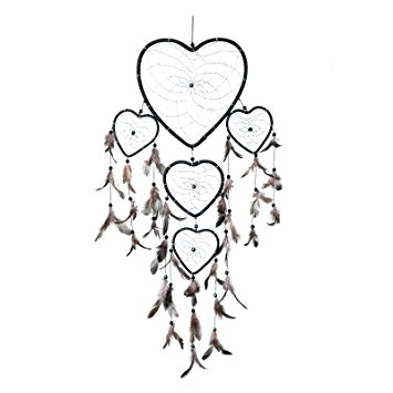 heart drawing dream catcher dreamcatcher shaped shape drawings string handmade silver catchers 22cm getdrawings