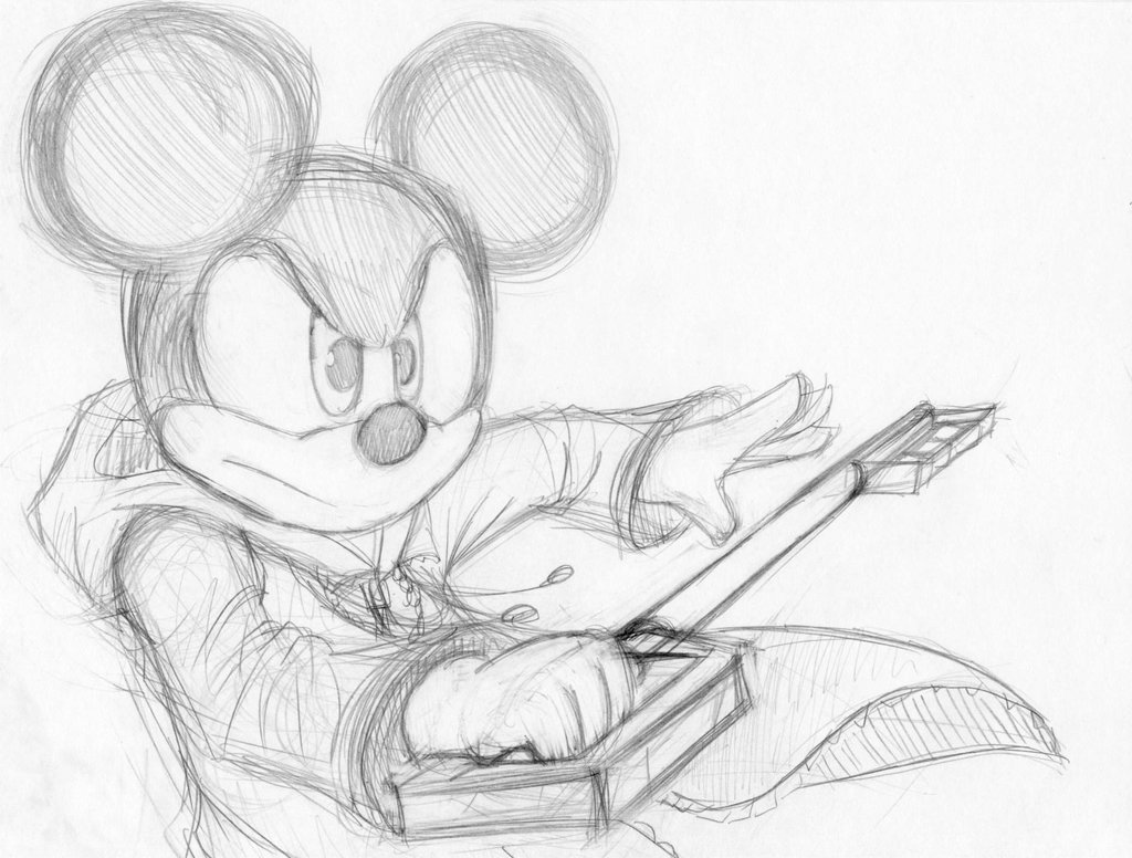 1024x776 Mickey Sketch (Kingdom Hearts) By Tony Arts