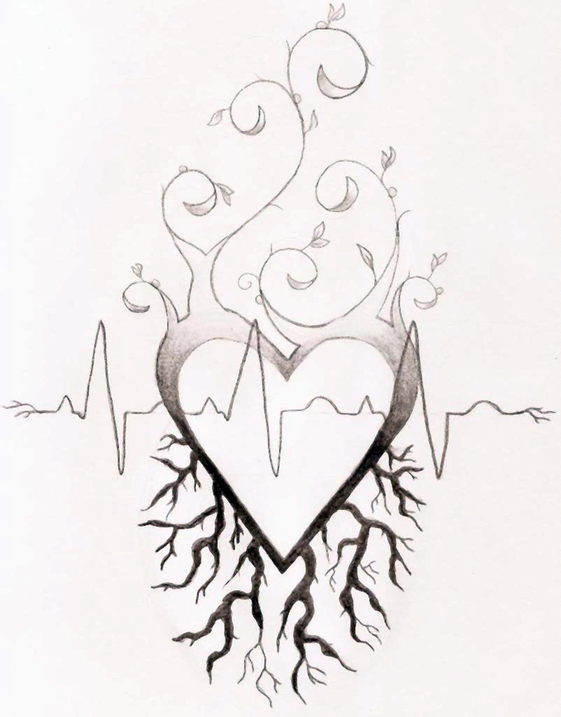 802x1024 Heart Tattoo Design By Amandasaurus
