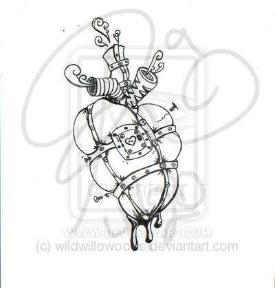 400x418 Amazing Heart Design Drawing Heart Tattoo Drawings