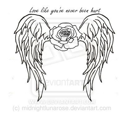 Heart Wings Drawing