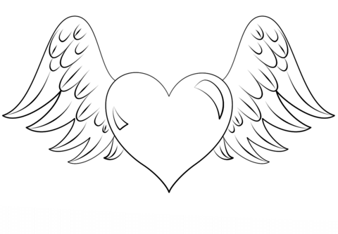 480x333 Angel Wings Coloring Pages Coloring Page For Kids
