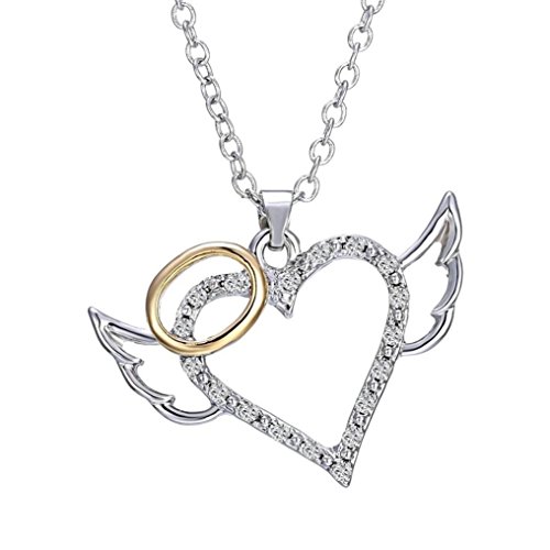500x500 Angel Wings Heart Pendant Necklace