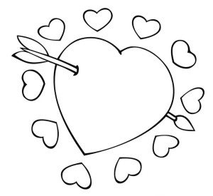 300x275 Cupid Coloring Pages Cupid With Bow And Arrow Valentines Day