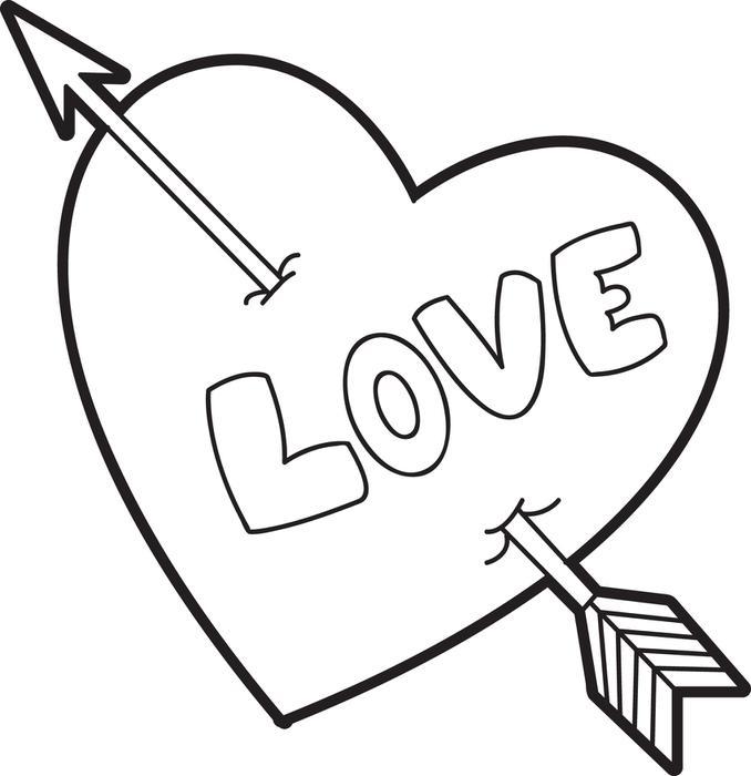 678x700 Color Pages Hearts Coloring Page For Kids