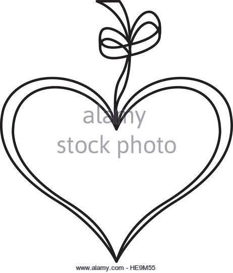 462x540 Heart Love Drawing Ribbon Icon Stock Photos Amp Heart Love Drawing