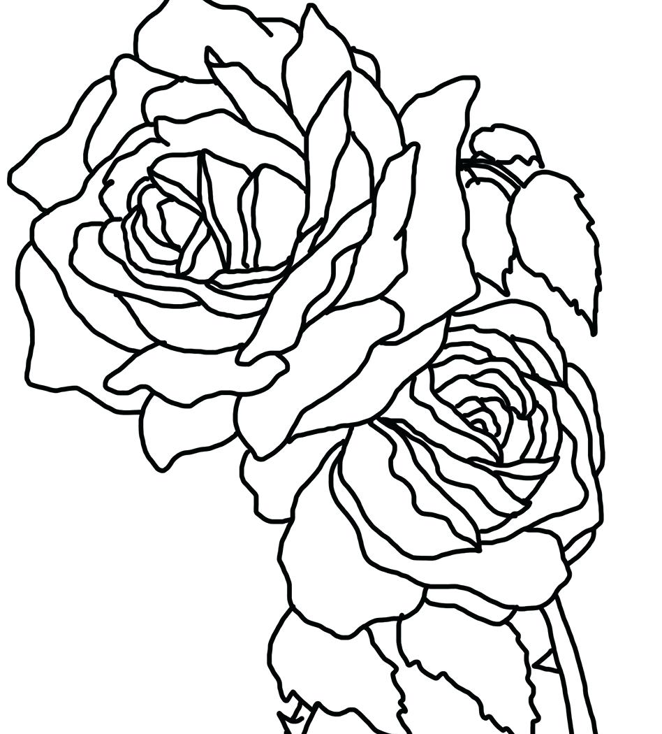 948x1050 Coloring Coloring Pages Of Roses And Hearts Heart Rose Drawings