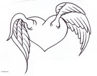 Heart With Wings Drawing