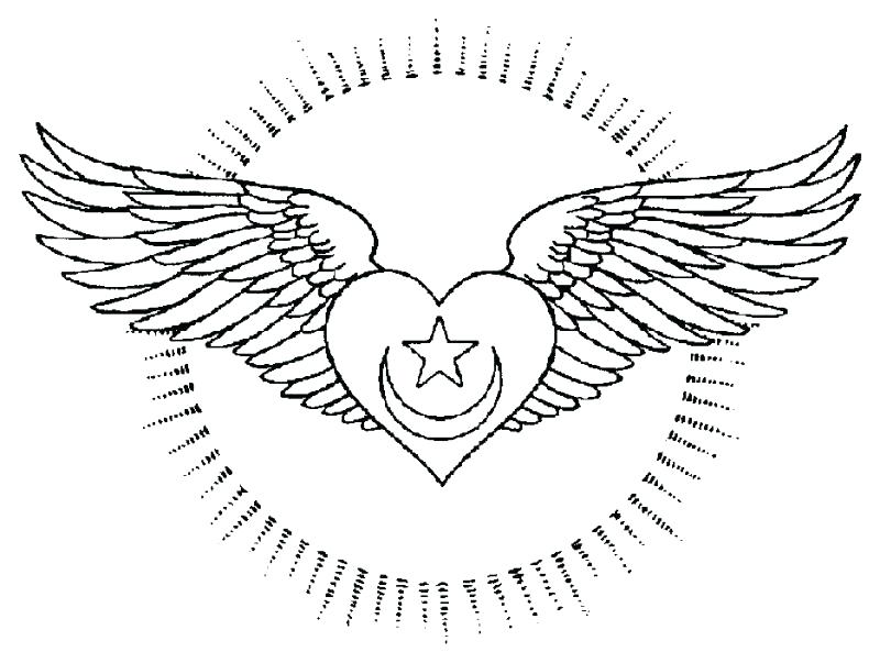 800x603 Hearts With Wings Coloring Pages Vial With Heart And Wings