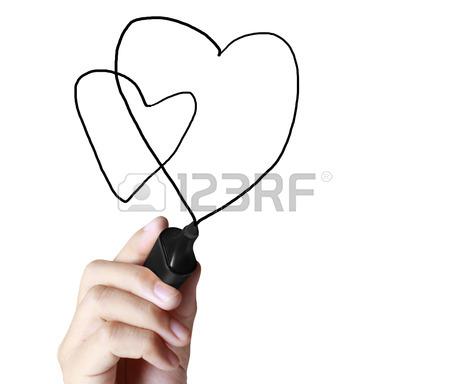 450x384 Hand Drawing Chart Heartbeat Stock Photo, Picture And Royalty Free