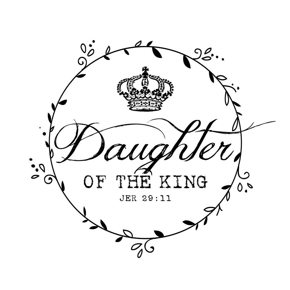 1000x1000 Vinyl Wall Art Daughter Of The King God's Heartbeat
