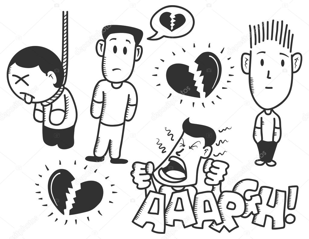 1024x791 Broken Heart Doodle Stock Vector Mhatzapa