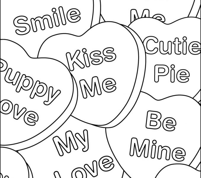 678x600 Valentines Day Pictures To Color Printable Coloring Pages