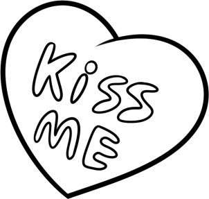 302x287 How To Draw A Valentine Candy Heart, Sweethearts