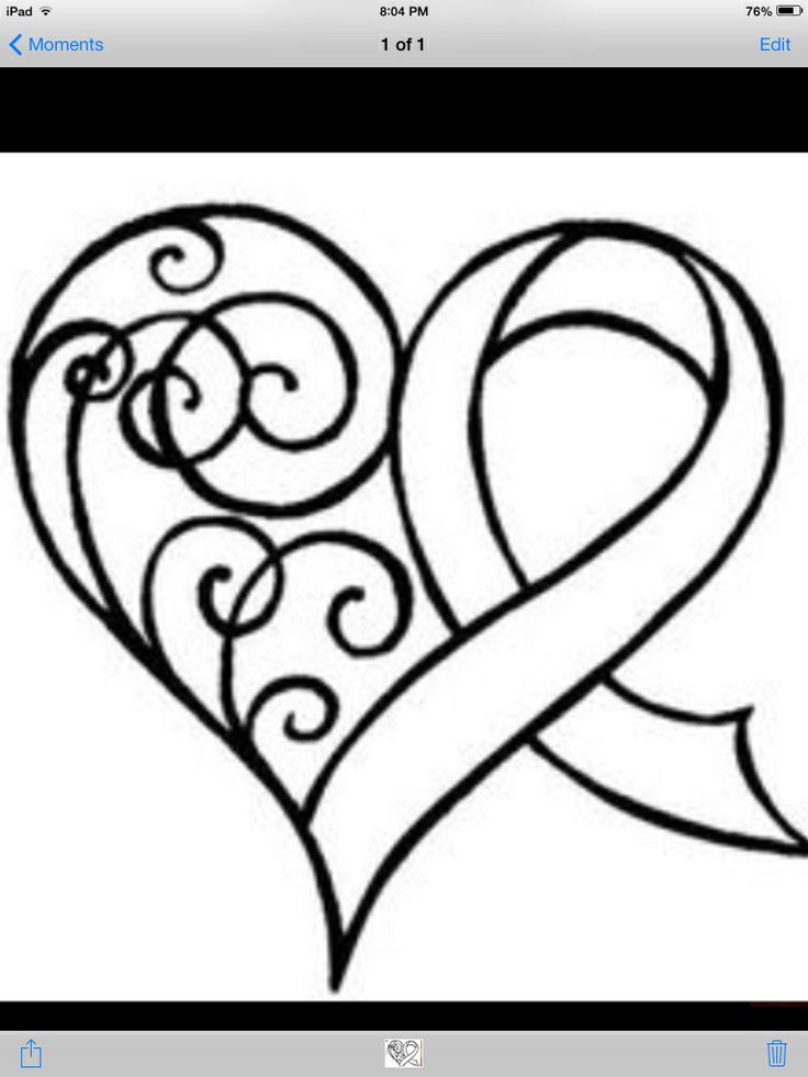 736x981 Cancer Ribbon Heart Clipart