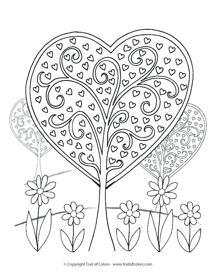735x951 Heart Coloring Pages With Wings Coloring Page Of A Heart Heart