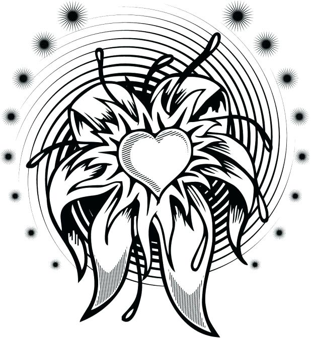 618x673 Hearts With Wings Coloring Pages. Great Coloring Pages Of A Heart