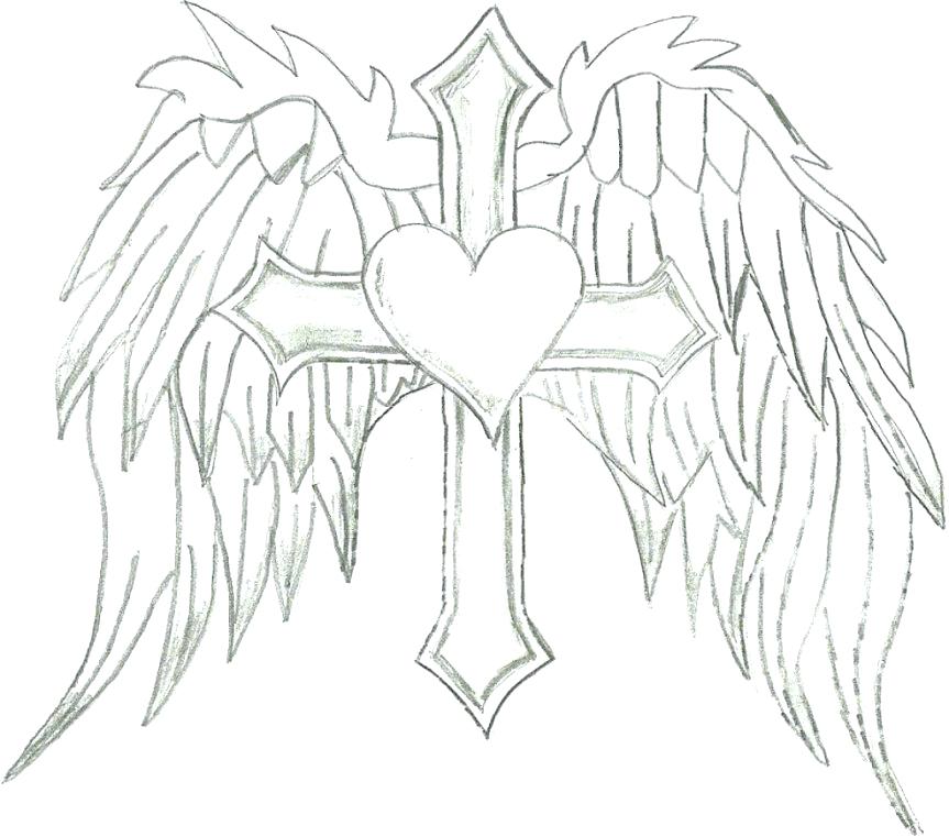 863x761 Wings Coloring Pages Coloring Pages Of Hearts With Wings Hearts