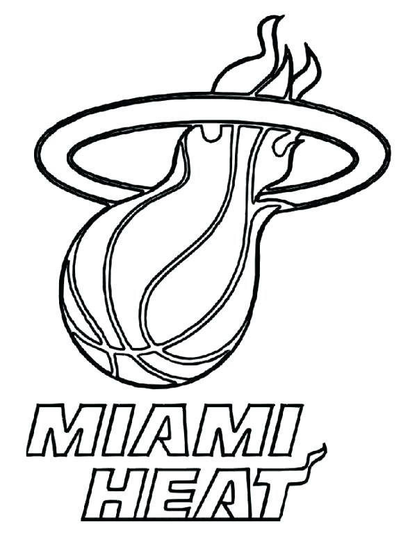 600x776 Nba Logos Coloring Pages Coloring Pages Heat Coloring Pages Com