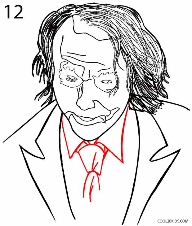 619x730 How To Draw The Joker (Step By Step Pictures) Cool2bkids