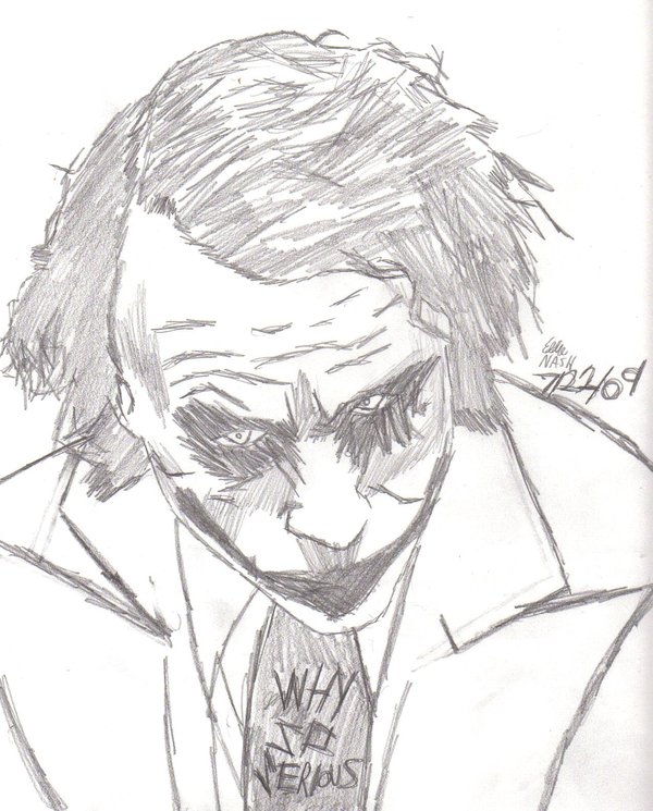 Heath Ledger Joker Drawing at GetDrawings | Free download