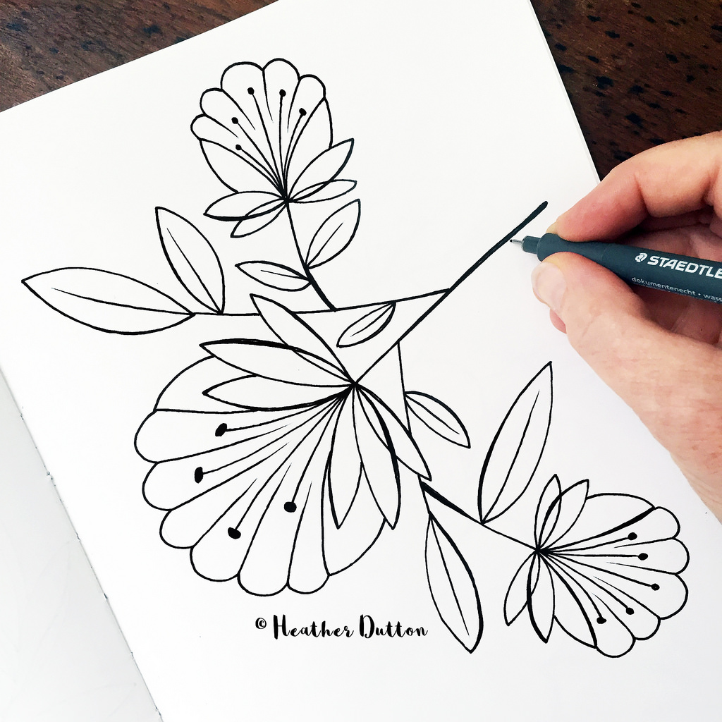 Heather Flower Drawing at GetDrawings | Free download