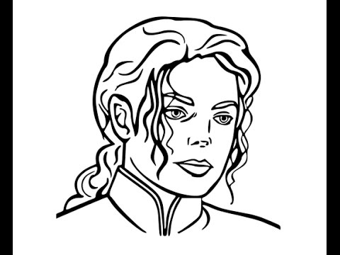 480x360 How To Draw Michael Jackson Face Sketch Drawing Step By Step