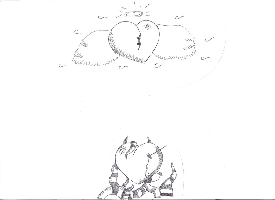 900x654 Heaven Or Hell By Deathkitty123