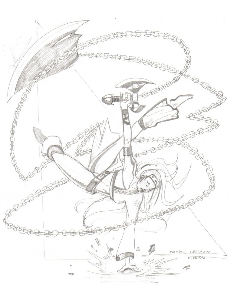 760x943 Heavenly Sword Sketch By Michaelcrichlow