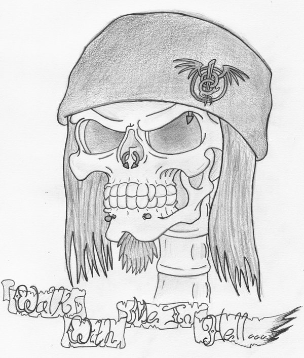 600x707 Skull Self Portrait By Heavy Metal Ink