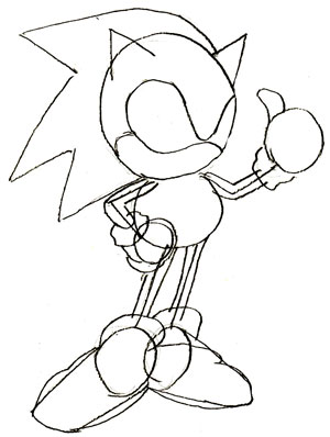 300x398 How To Draw Sonic The Hedgehog