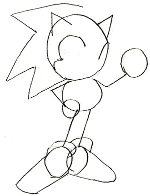 300x393 How To Draw Sonic The Hedgehog