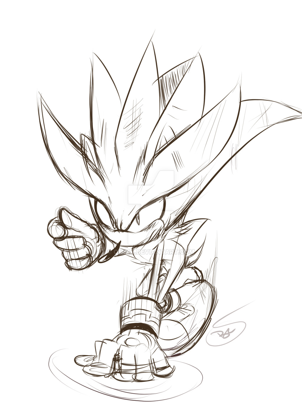 1024x1404 Sketch Silver The Hedgehog By Omiza Zu