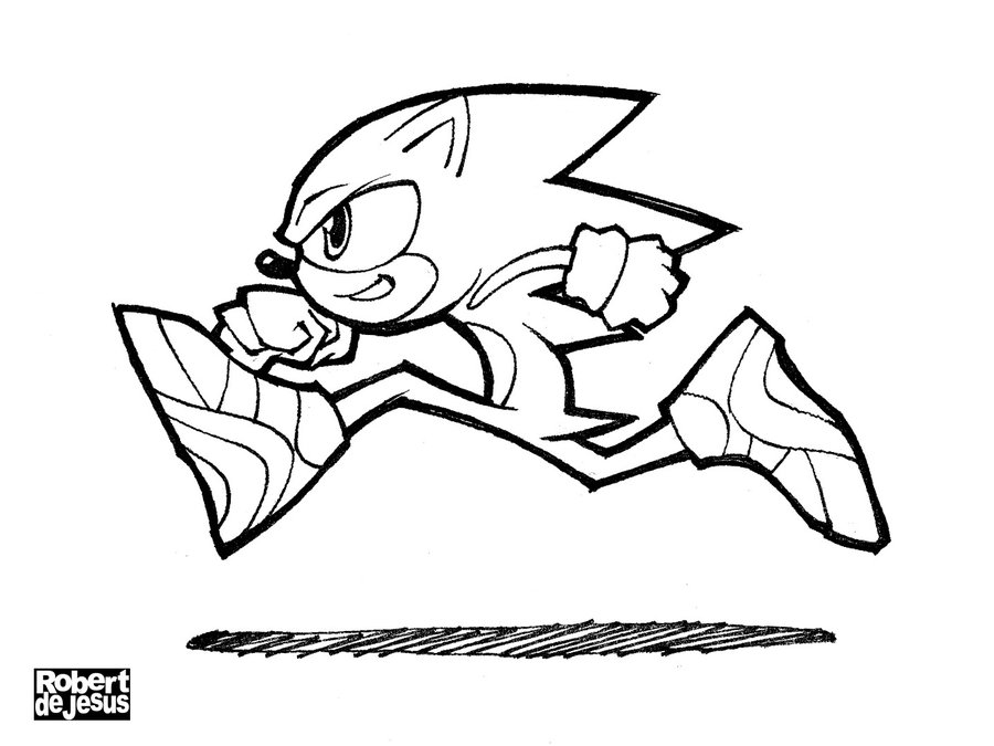 900x675 Sonic The Hedgehog Line Art By Banzchan