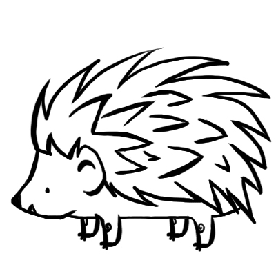 Hedgehog Line Drawing at GetDrawings | Free download