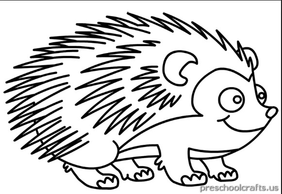 581x399 Printable Hedgehog Coloring Pages For Kids