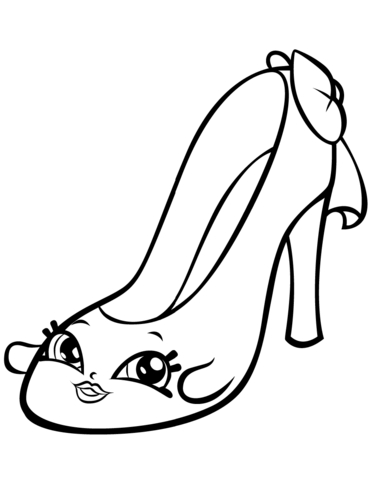 371x480 High Heel Coloring Page Download