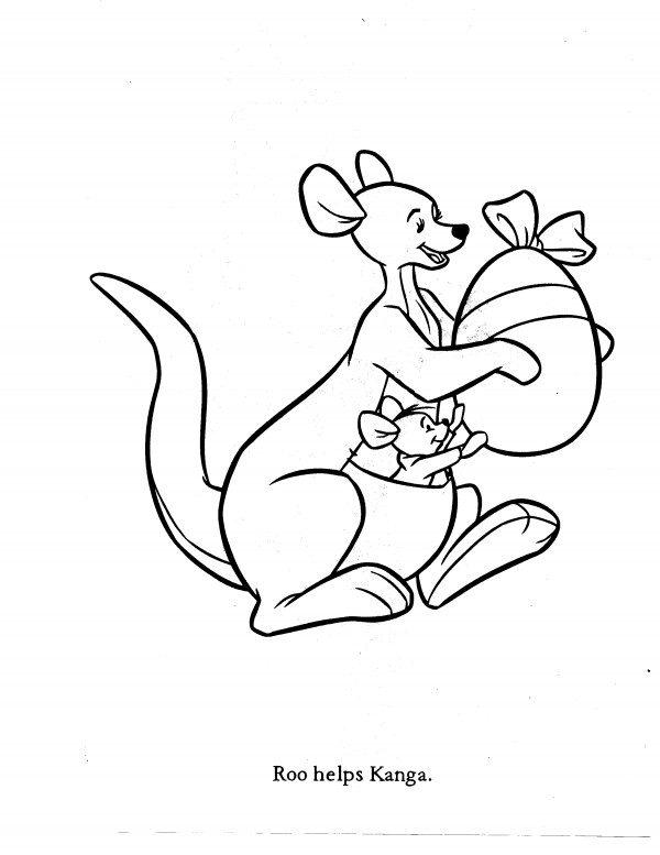 600x777 Kanga Amp Roo Coloring Pages