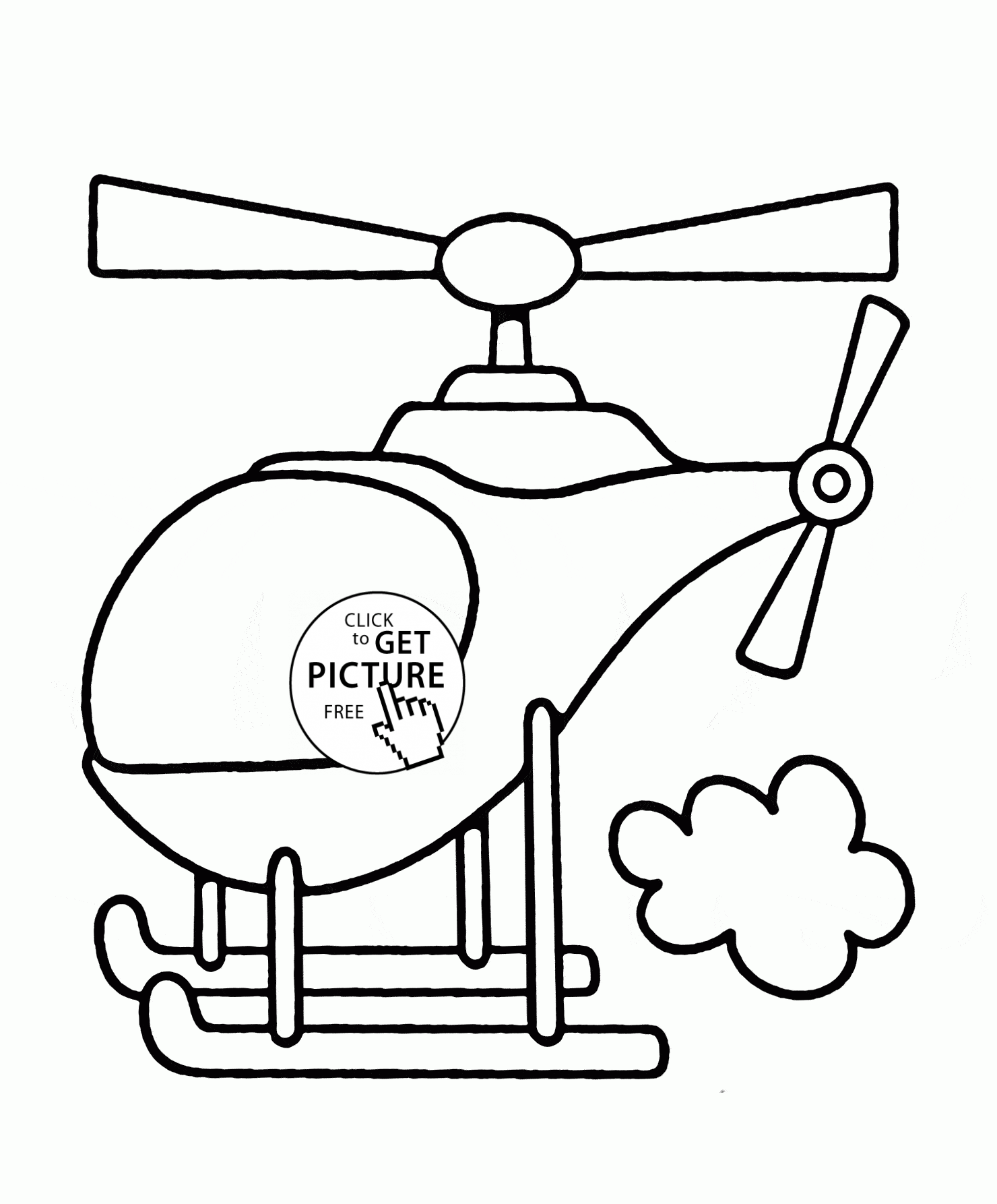1480x1786 Helicopter Flying Coloring Page For Toddlers, Transportation