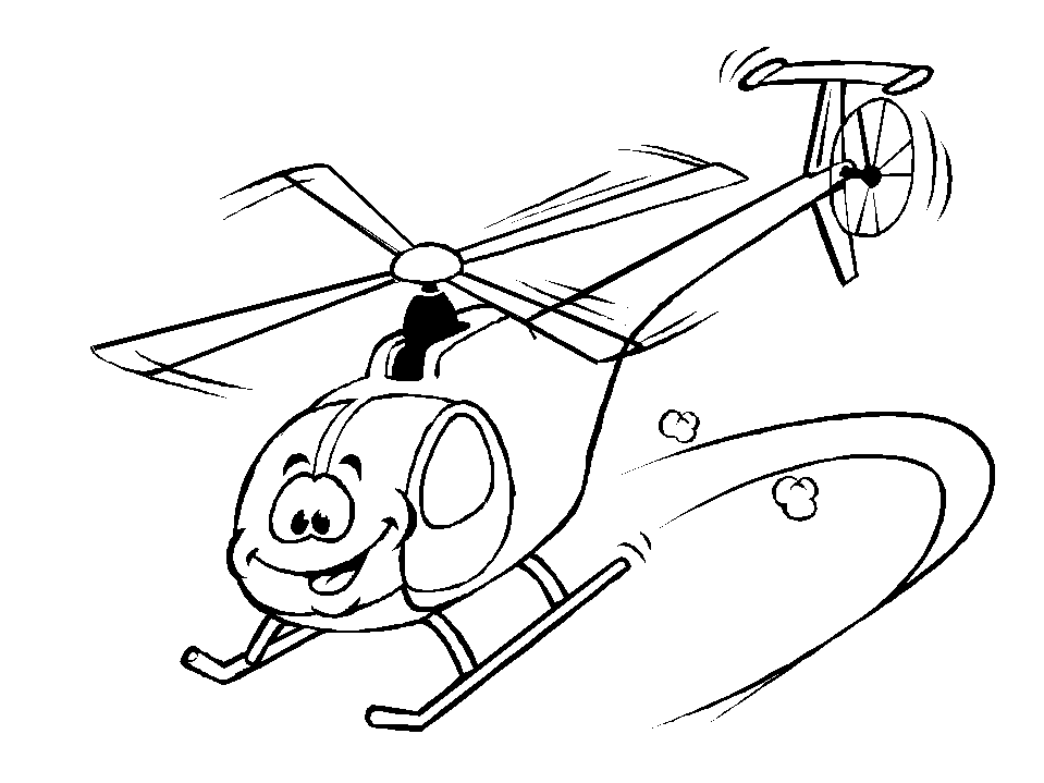 959x719 Cartoon Helicopter Coloring Pages