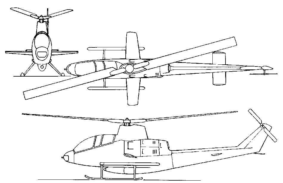 950x614 Bell D 255, D 262 Iroquios Warrior Helicopter