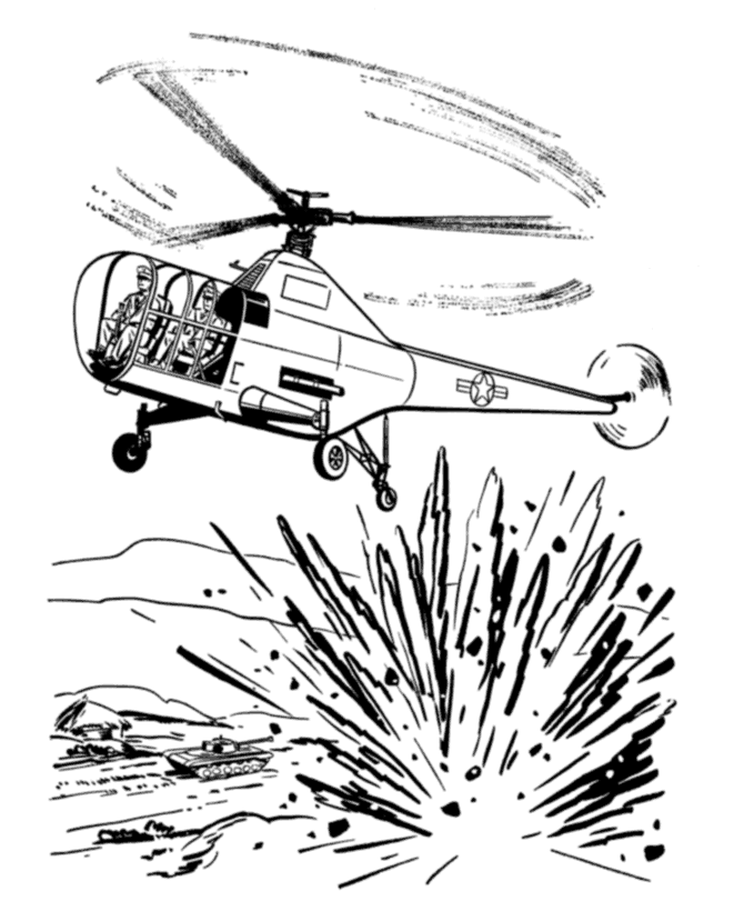 670x820 Army Helicopter Coloring Pages