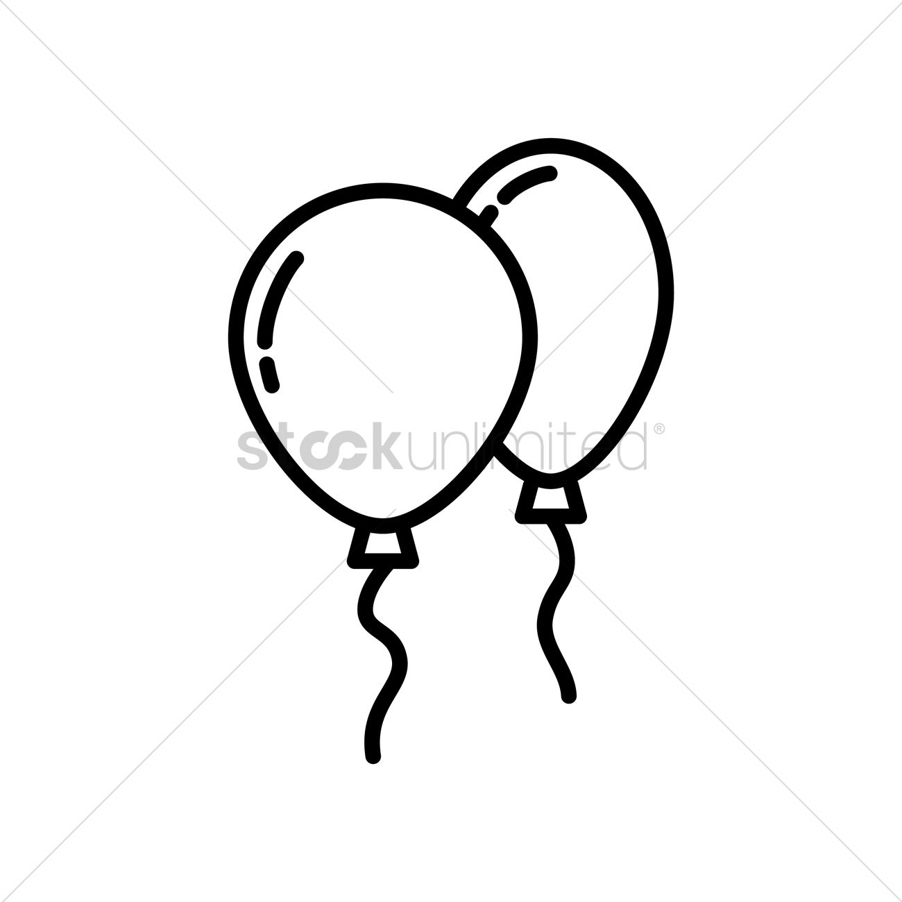 1300x1300 Helium Balloons Vector Image