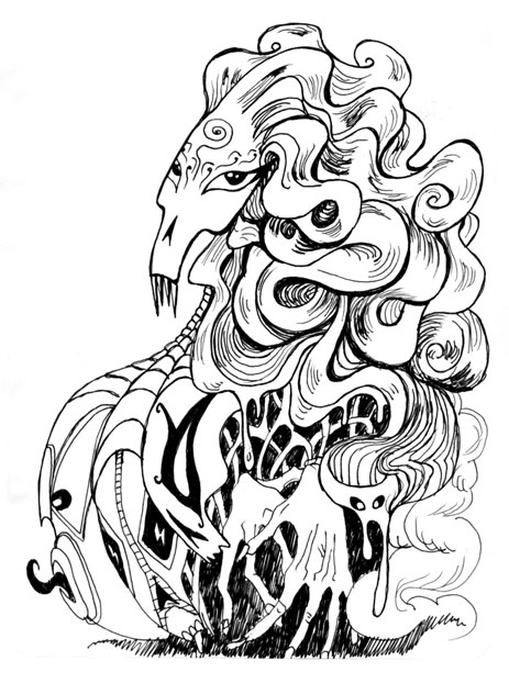 463x622 Lady Hell Sketch Xponja Works