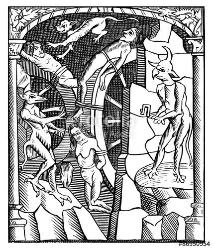 428x500 Medieval Hell Scene