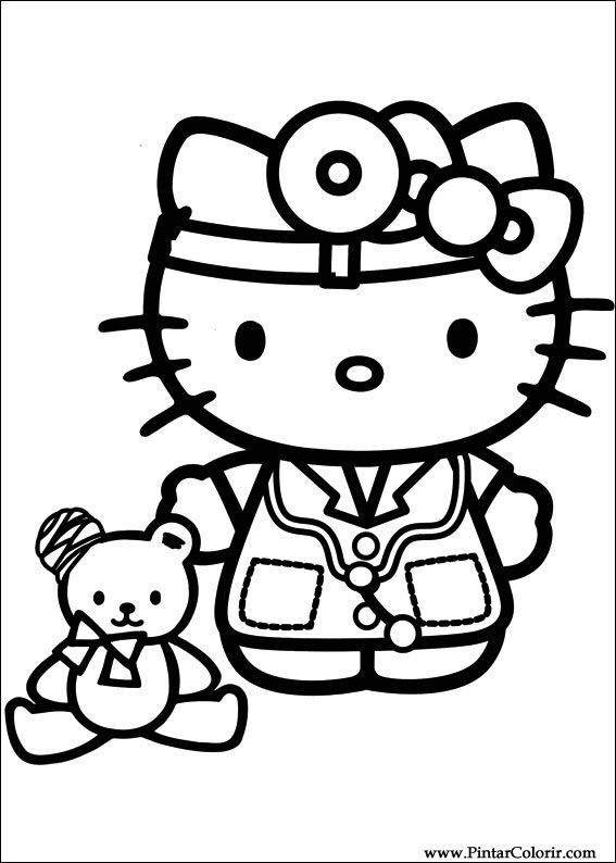567x794 Drawings To Paint Amp Colour Hello Kitty
