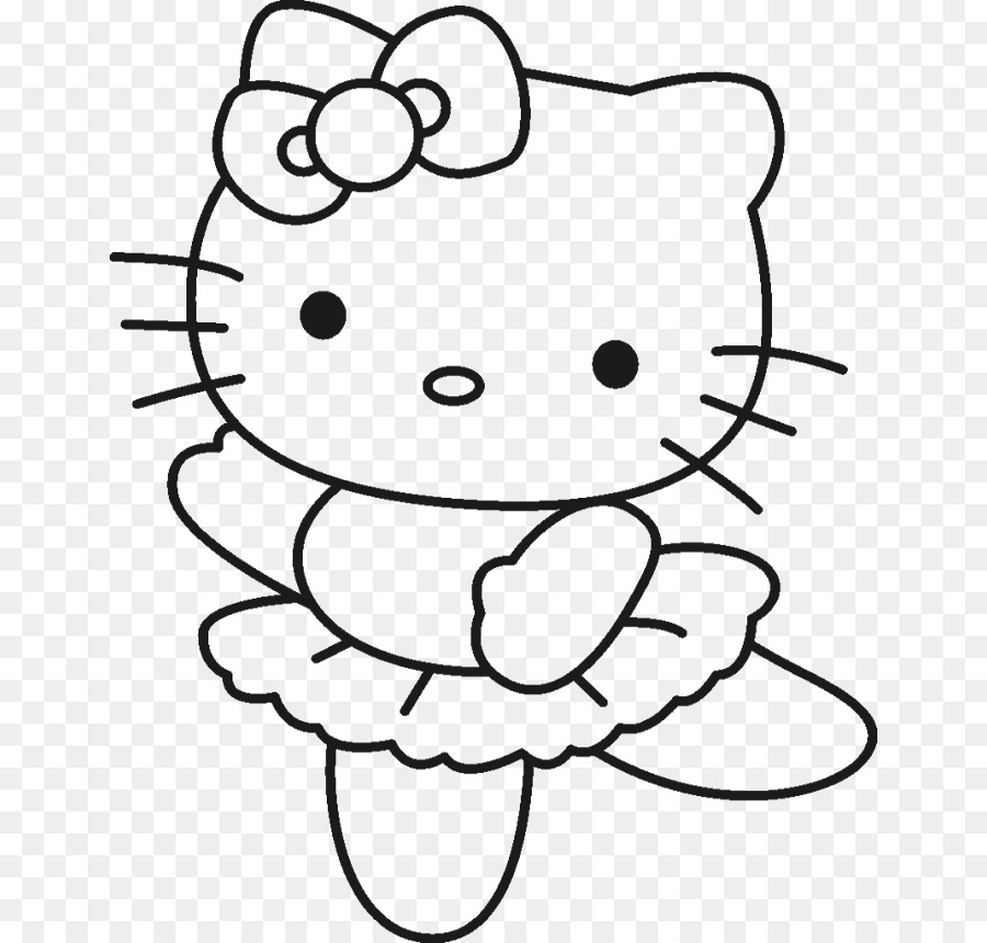 900x860 Hello Kitty Coloring Book Drawing Page