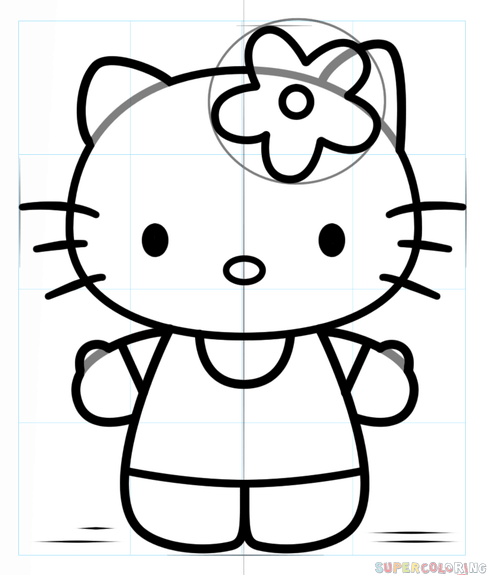 487x575 How To Draw Hello Kitty Step By Step Drawing Tutorials