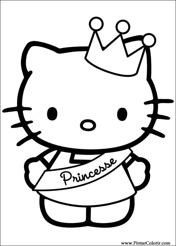 567x794 Drawings To Paint Amp Colour Hello Kitty